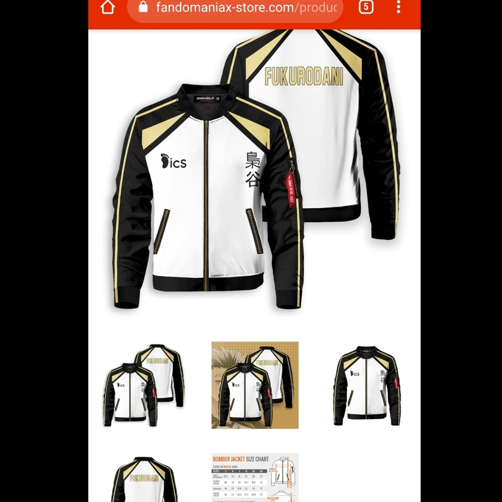 Haikyuu!! Fukurodani Bomber Jacket